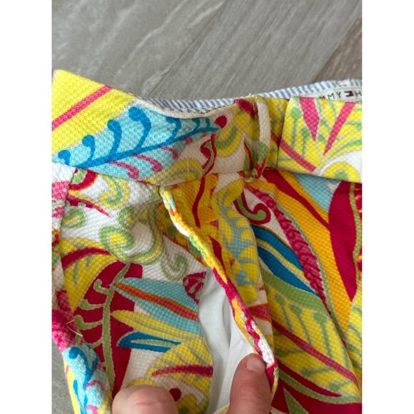 Tommy Hilfiger Tropical Floral Print Suit Set Jacket Pants Colorful Size 14 VTG - Picture 6 of 10